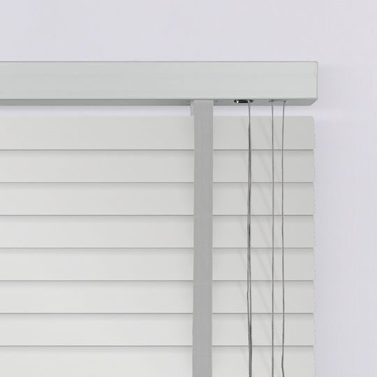 Elite Blinds 805601 Wooden Blinds in White Color P100xH100cm