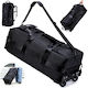 Sack Reise Rücken 85lt Schwarzes mit Rädern Stoff M85xB32xH34cm