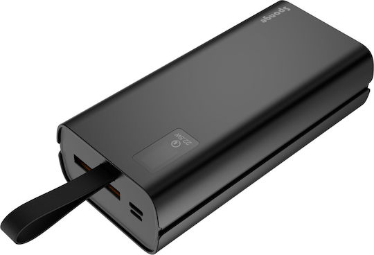 Sponge Power Bank 30000mAh 22.5W с 2 USB-A изходни порта и 2 USB-C изходни порта сив