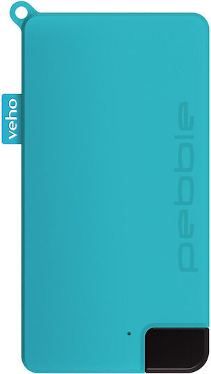 Veho Pokket Външна Батерия 1000mAh с USB-A Изходен Порт и USB-C Изходен Порт Светлосин
