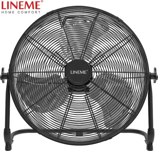 Lineme Ανεμιστήρας Δαπέδου 15W Διαμέτρου 30.48cm Μαύρος
