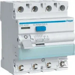 Rccb Schwierig Schalter 3p+n 63a/30ma Typ A Quickconnect Cds463d