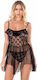 Women's Sexy Babydoll Set 226 Primoda 4110 002 Black