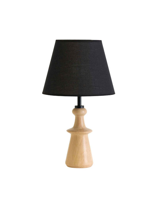 Opviq Sandnes Table Lamp for E27 Socket with Black Shade and Beige Base
