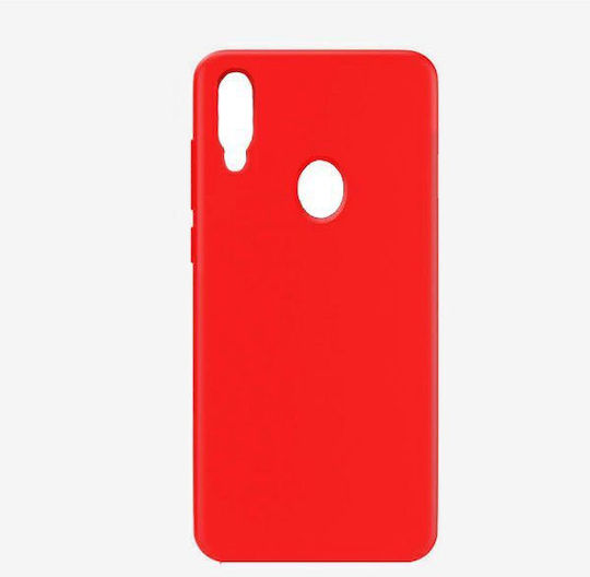 Cti Liquid Silicone Red Back Cover (Galaxy M20)