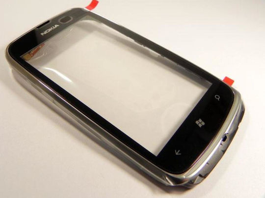 Nokia Ersatzbildschirm mit Touch-Mechanismus und Rahmen für Lumia 610 Weiß