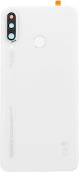 Huawei P30 Lite Akkuabdeckung + Kleber + Kameralinse Weiß Original