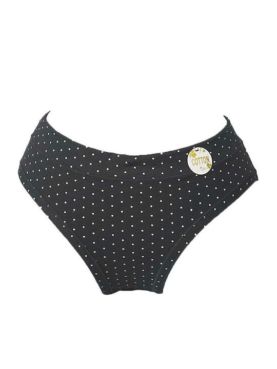 Baumwoll Damen-String Schwarz 1628-Schwarz-M