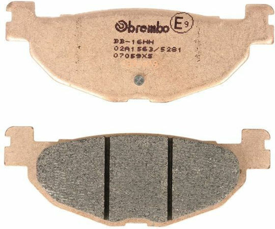 Brembo Τακάκια Πίσω Scooter Μεταλλικά Xs 37,1x96,6x11,8mm Yamaha Yp 400 2005-2007