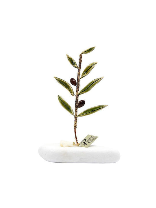 Rozos Ceramics Διακοσμητική Ελιά από Κεραμικό Υλικό 9x9cm
