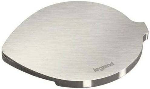 Legrand Incara Μονή Χωνευτή Πρίζα Ρεύματος με Καπάκι Μαύρη