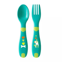 Chicco Set de tacâmuri pentru bebeluși cu lingu...