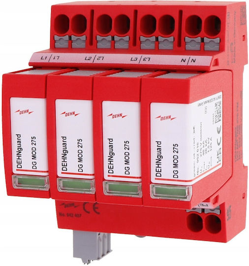 Surge Arrester Type T2+t3 20ka 4p Push-in Dehnguard Smp Tns 275 Fm 942407