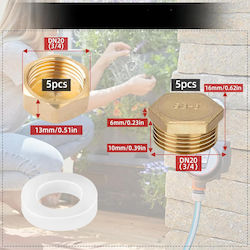 Messing 3/4" Kappen Wasserrohre Wasserhähne Gewindemutter Gold 10 Stück