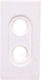 Placă Simon Connect K45/2 Fante Difuzor 2xrca Cinch Alb Pur K101/9