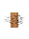 3D Gemischte Kunst Schwarz aus Holz 86x3x58cm
