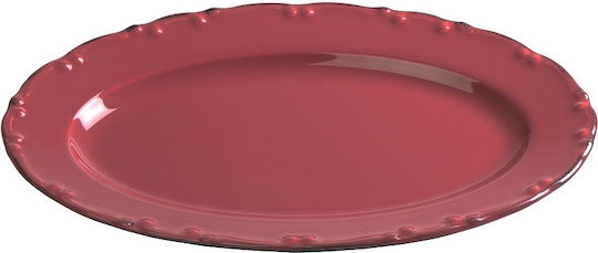 Espiel Liana Servierplatte Oval aus Porzellan Rote 30x20cm