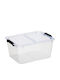TnS Plastik Aufbewahrungsbox Mit Deckel Transparent 15lt