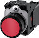 Button Complete Red Flat 22mm Self Release Plastic 1nc Screw Connectors Sirius Act 3su1100-0ab20-1ca0
