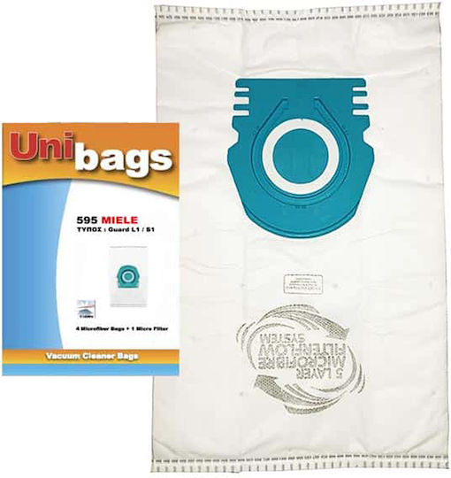 Unibags Vacuum Cleaner Bags 4pcs Compatible with Miele Vacuum Cleaner
