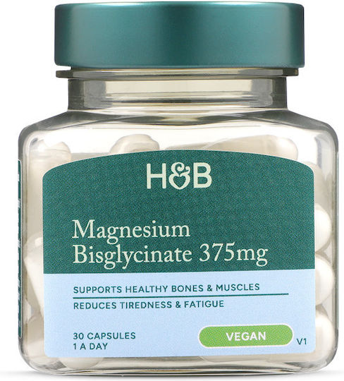 Holland & Barrett Хелатиран Бисглицинат Магнезий 375mg 375g 30 Капсули