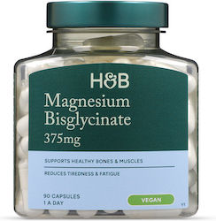 Holland & Barrett Хелатиран Бисглицинат Магнезий 375mg 375g 90 Капсули