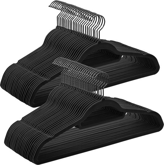 Songmics Κρεμάστρα Ρούχων Μαύρη CRF021B02 50τμχ