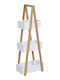 Pakketo Tercy Επιδαπέδια Ραφιέρα Μπάνιου Ξύλινη 30x18x80cm Λευκή