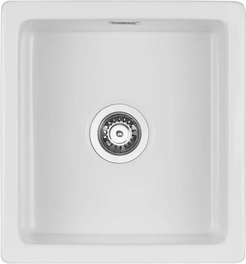 Deante Chiuvetă De Bucătărie Drop-In Din Granit Lichid M47.5xL45cm Albă
