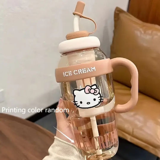 ShuShu Kinder Trinkflasche Hello Kitty Braune 1200ml