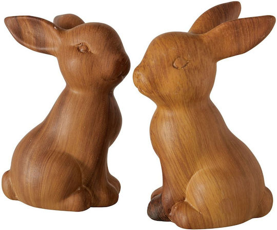 Rabbit 2/ass 6x7x9cm Figure Wilhelmy Brown Ceramic