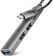 Axagon USB Хъб 12 Порта USB 2.0 с Връзка USB-A / USB-C Сив
