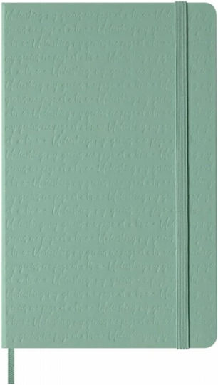 Moleskine Notebook Caiet 120 Foi Cu Dungi Cu Copertă Tare și Elastic Verde