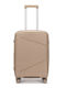 Amber Amber Kabinenkoffer Hart Mocha mit 4 Rädern Höhe 55cm