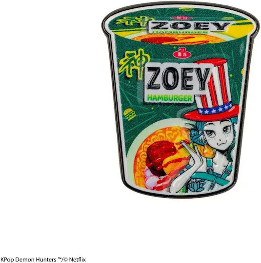Cinereplicas Pin Badge - Zoey Hamburger Noodles - K-Pop Demon Hunters