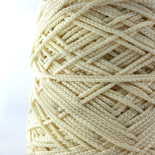 Eros Lurex 300 Gr Greek Economical Yarn Bags Ecru Iridescent Metallic Yarn Erl7