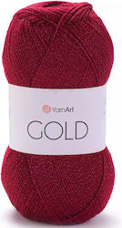 YarnArt Gold Μεταλλικό Μεικτό Έντονο Κόκκινο 100gr