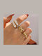 Set Women's Gold Plated Steel Rings
