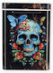 Carcasă Metalică Pentru Țigări Design Skull #2