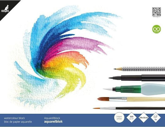 Watercolour Pads 24 X 32cm 300gr 16 Sheets Kangaro