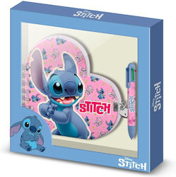 Karactermania Set Cadou Papetărie Stitch + Angel Heart Cutie Cadou Jurnal + Stilou
