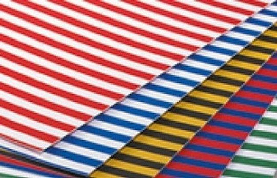 Mfp Paper Cardboard Stripes 300g 25x35cm 10 Sheets