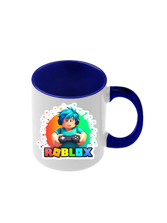 Roblox Tasse Dunkelblaue Griff Innenseite
