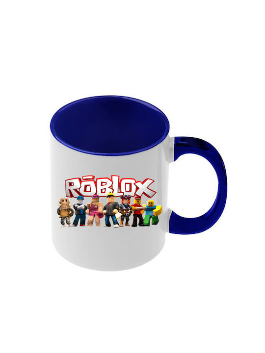 Roblox Tasse Dunkelblaue Griff Innenseite