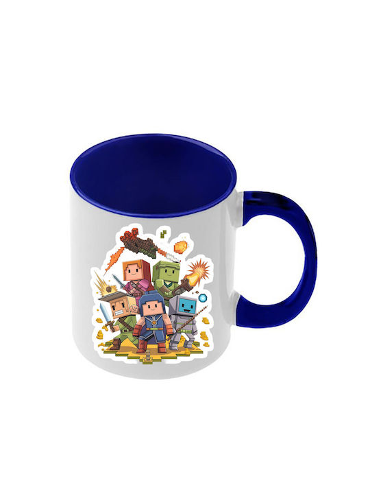 Roblox Tasse Dunkelblaue Griff Innenseite
