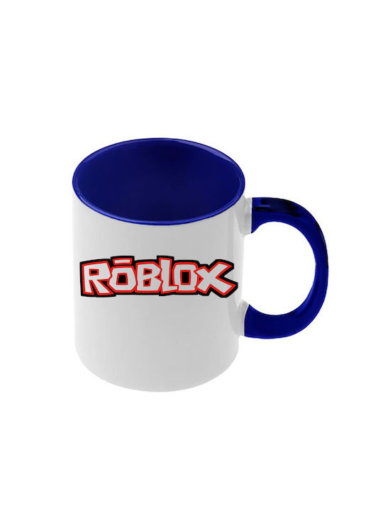 Roblox Tasse Dunkelblaue Griff Innenseite
