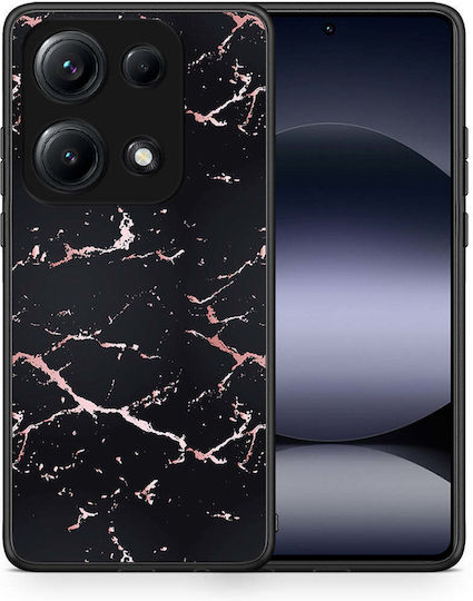Marble Schwarz Rosa Gold Xiaomi Redmi Note 14s Handyhülle