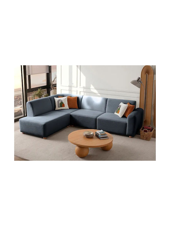 Loft Corner Couch with Left Corner Blue 290x206x85cm