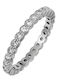 Women's Eternity Band Ring with Zircon Made of Silver