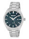 3Guys Men's Battery Watch with Silver Metal Bracelet